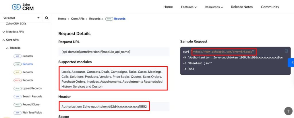 Server-based Applications: Приклад Zoho API